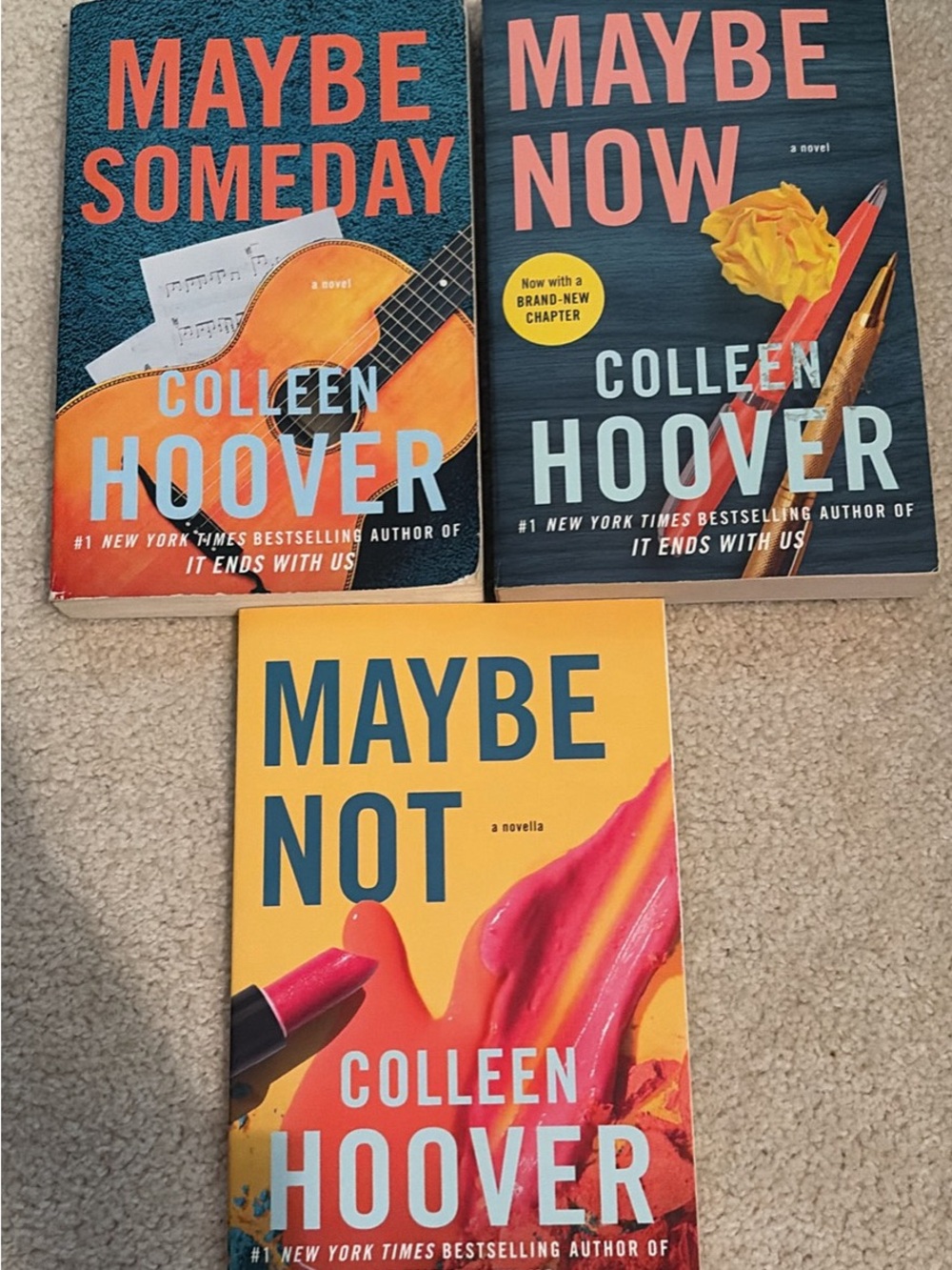 Maybe Trilogy Boxed Set - Blue, Black, and Yellow Covers